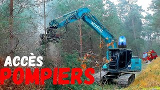 je réalise un accès pompier pour protéger la forêt