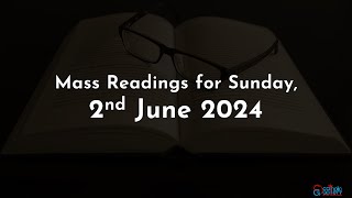 Catholic Mass Readings in English - June 2 2024