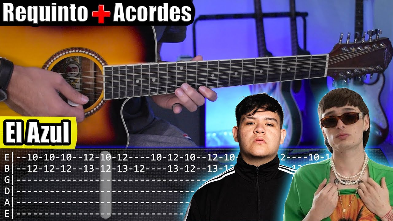 El Azul Junior H X Peso Pluma Requinto Acordes Tabs Tutorial