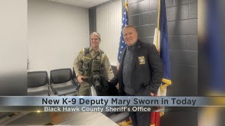 Black Hawk County Sheriff's Office swears in new K9