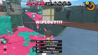 スプラトゥーン3クーゲルうますぎる！初動20秒で1人でワイプアウト！