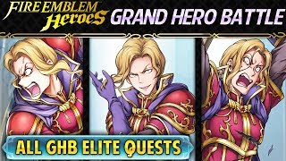 Fire Emblem Heroes - Grand Hero Battle: Narcian INFERNAL All GHB Elite Quests w/F2P \u0026 Common Units!