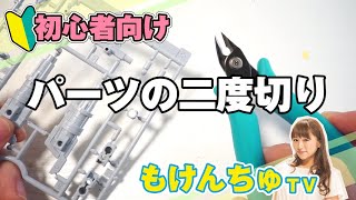 プラモデルのパーツの二度切り　ニッパーの使い方