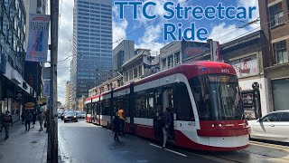 Toronto TTC 505 Dundas Streetcar Ride - Dundas West Station to Bay Street 5/27/2024