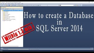 How to create Database in SQL Server 2014
