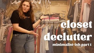 minimalist-ish part 1 // closet de-clutter!