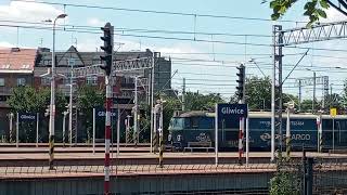 Przelot lokomotywy ET22 - 664 przez stacje PKP GLIWICE