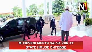 Museveni meets Salva Kiir at State House Entebbe