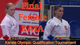 DILARA BOZAN (TUR) VS JASMINE JUETTNER (GER), Female KATA, Karate Olympic Qualification Tournament.