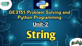 String datatype in Problem Solving and Python Programming tamil||GE3151||Python||PSPP||AU reg-2021.