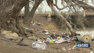 Wichita residents complain of trash by river, City responds