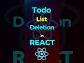 Delete functionality in react To do list app. #reactjs #reactjstutorial #webdevelopment #coding
