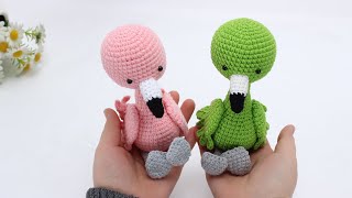 娟娟编织,可爱的小精灵baby火烈鸟第一集Step by step .DIY Tutorial  crochet baby Flamingo Part.1