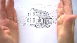 How to Draw a House in 2 Point Perspective