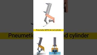 Pneumatic NFPA tie rod cylinder 📌 #pneumaticcylinder #pneumaticvalve #mechanical #cad #solidworks