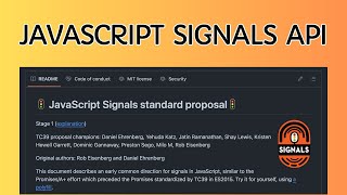 JavaScript Proposal: Signals API | BitBuddy