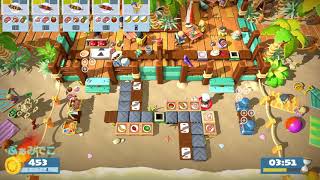 #13【2人でする】3-4ラストステージ（南国ぎゅぎゅっとバカンス）ダウンロードコンテンツ【Surf'nTurf】【 Overcooked2!】 オーバークック２