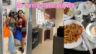 MY LIVING ALONE DIARIES| Cleaning, Cooking, Lunch Dates, Self Care, Gifts 🎁, Clu