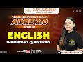 IMPORTANT QUESTIONS ON ENGLISH FOR ADRE GRADE IV POSTS | ADRE 2.0 | CSAP IAS ACADEMY