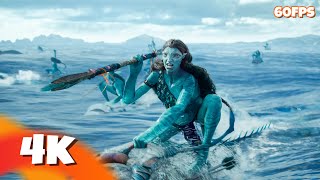 [4K60FPS] AVATAR: 2 War Action Scene Final Battle - The Way of Water: Hollywood Movie Review - IMAX