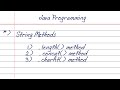 Java String Methods : concat(), length(), charAt() | Java String Methods Tutorial with Examples