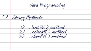 Java String Methods : concat(), length(), charAt() | Java String Methods Tutorial with Examples