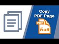 How to copy pages from a pdf in Foxit PDF Editor