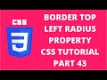 Border Top Left Radius CSS | CSS Tutorial Part 43