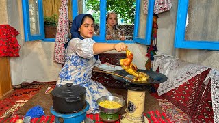 Cooking delicious chicken in the village  | rural life in Iran! country life