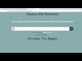 Guess The Number In JavaScript With Source Code | Source Code & Projects