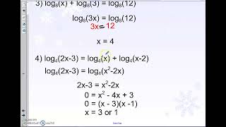 Solving Logarithmic Equations Part II