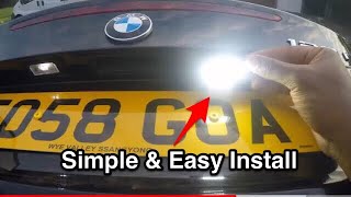 Installing Bright LED Number/ License Plate Light On a BMW