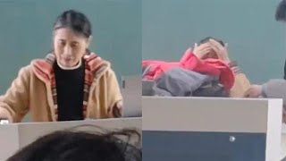 破防！老师上课晕倒被学生扶起后先道歉：抱歉孩子们，吓到你们了