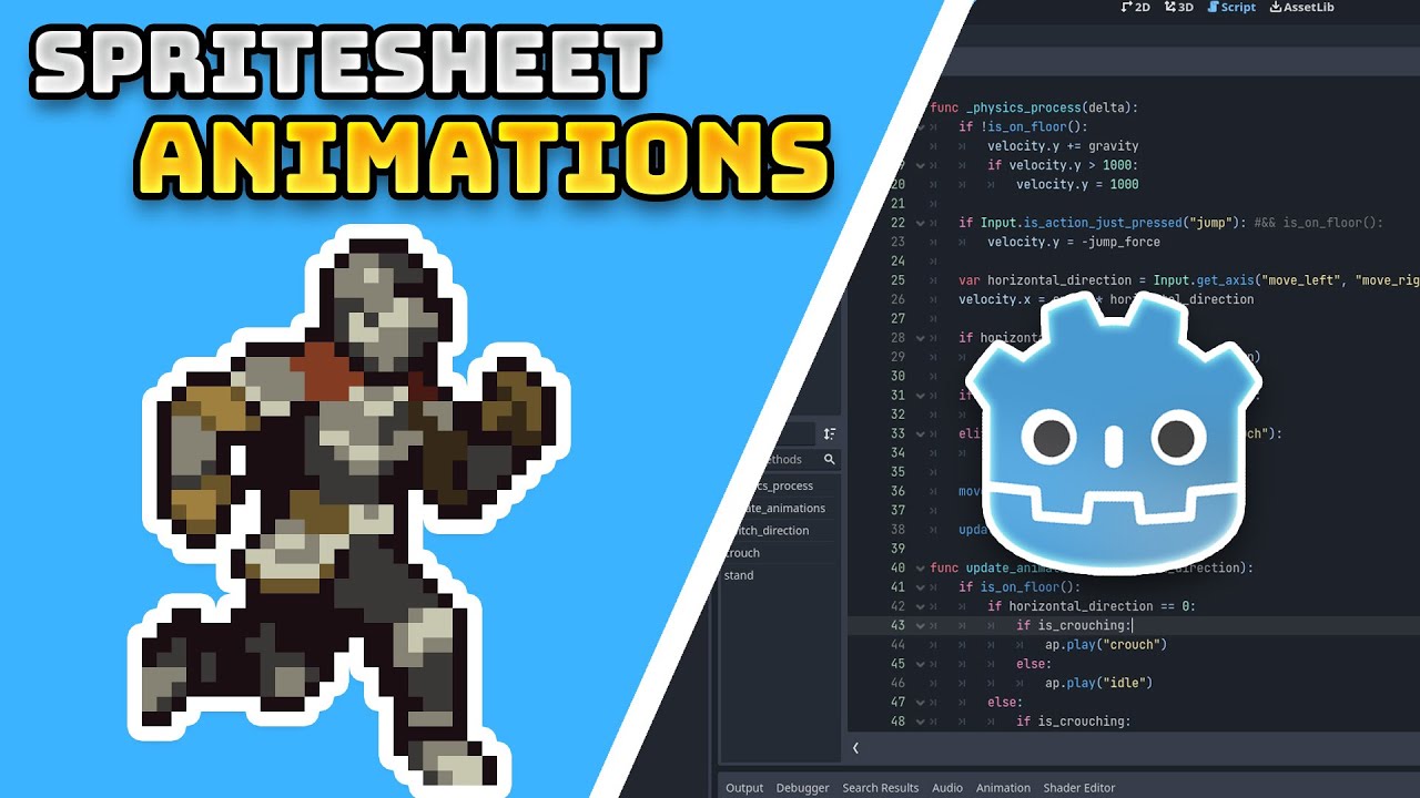 2D Platformer Spritesheet Animations (Godot 4) - YouTube