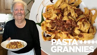 87 year old Betta makes tagliatelle al ragù! | Pasta Grannies