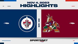 NHL Highlights | Jets vs. Coyotes - November 4, 2023