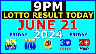 Lotto Result Today 9pm June 21 2024 (PCSO)