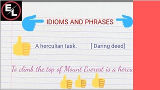 Idiom a herculean task