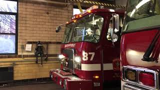 Boston Fire engine 37 responding