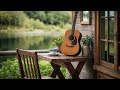 peaceful morning jazz guitar music 🎸 smooth melodies for a calm start by the lake and deep focus