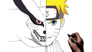 How To Draw Naruto/Kurama | Step By Step | Naruto