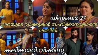 കാർത്തികയുടെ ചതി വിഷ്ണു തിരിച്ചറിഞ്ഞു തുടങ്ങുന്നു Dec 27 #kudumbasreesharadaserial