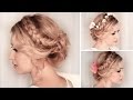 Braided updo hairstyle for Christmas holidays, New Year party, medium/long hair tutorial Braided updo hairstyle for Christmas holidays, New Year party, medium/long hair tutorial