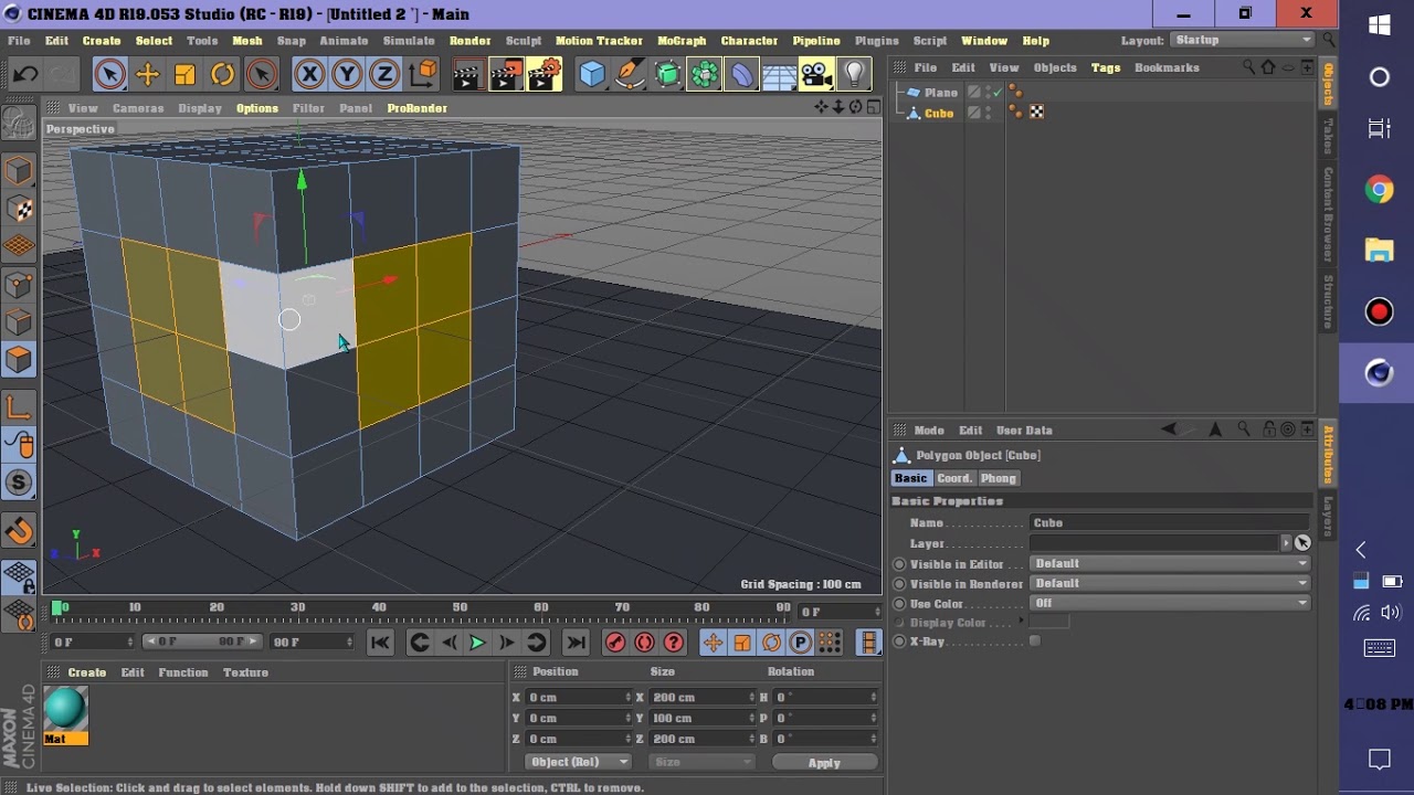 Cinema 4D Basic Tutorial Part 1 (Hindi) - YouTube