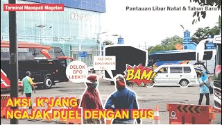 TERMINAL MAOSPATI MAGETAN LIBUR NATAL!! BUS SUDIRO TUNGGA JAYA MENDOMINASI KEBERANGKATAN