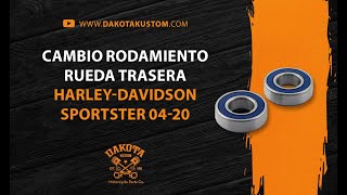 Cambio Rodamiento Rueda Trasera Harley-Davidson Sportster 04-20 - Dakota Kustom