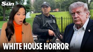 Gunman shot dead outside White House after opening fire as video shows reporters diving for cover