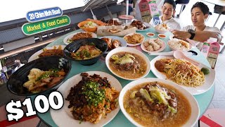 $100 Ghim Moh Hawker Food Challenge! | Ghim Moh Food Centre with a Fan! | Singapore Street Food