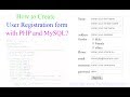 How to Create User Registration form with PHP and MySQL? [With Source Code]