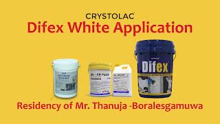 Crystolac Difex White water Proofing paint application - Boralesgamuwa